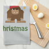Frohe Weihnachts-Bigfoot Handtuch (Viertel Falte)