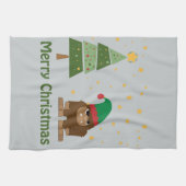 Frohe Weihnachts-Bigfoot Handtuch (Horizontal)