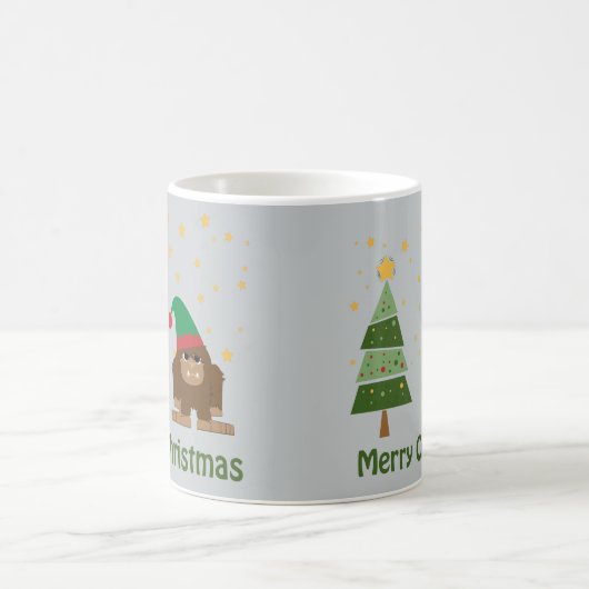 Frohe Weihnachts-Bigfoot Kaffeetasse (Mittel)
