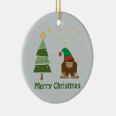 Frohe Weihnachts-Bigfoot Keramikornament (Rechts)