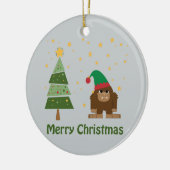 Frohe Weihnachts-Bigfoot Keramikornament (Links)