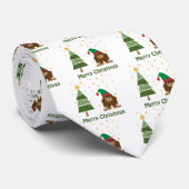 Frohe Weihnachts-Bigfoot Krawatte (Gerollt)