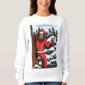Frohe Weihnachts-Bigfoot Sweatshirt (Vorderseite)