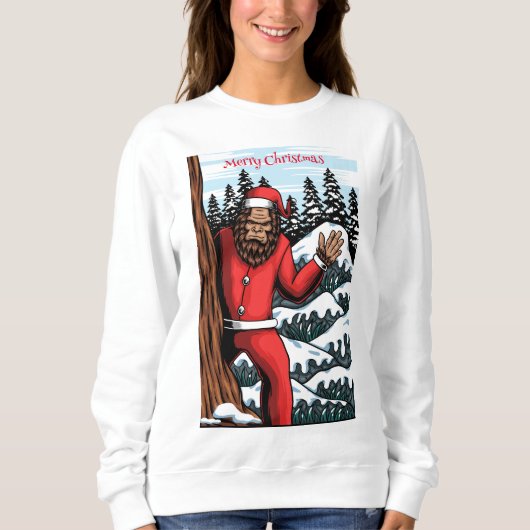 Frohe Weihnachts-Bigfoot Sweatshirt (Vorderseite)