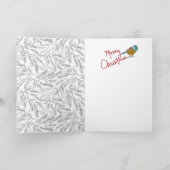 Frohe Weihnachts-Bird Floral Feiertagskarte (Innenseite)