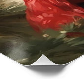 Frohe Weihnachts Black Cat Poster (Ecke)