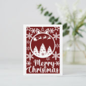 Frohe Weihnachts-Blank-Grußkarte (Stehend Vorderseite)