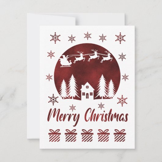 Frohe Weihnachts-Blank-Grußkarte (Vorderseite)