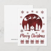 Frohe Weihnachts-Blank-Grußkarte (Vorne/Hinten)