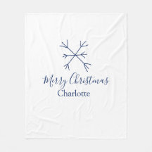 Frohe Weihnachts-blaue Schneeflocken fügen Namen F