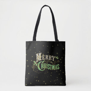 Frohe Weihnachts Bling Retro Typografie Tasche
