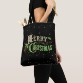 Frohe Weihnachts Bling Retro Typografie Tasche (Von Nahem)
