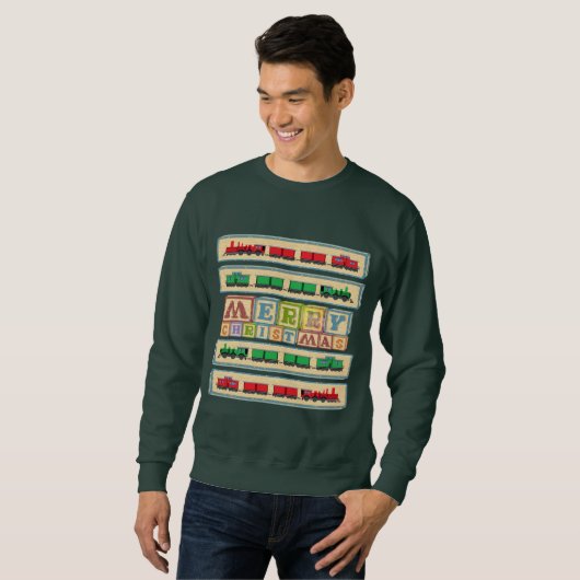 Frohe Weihnachts Block Party Sweater Sweatshirt (Vorne ganz)