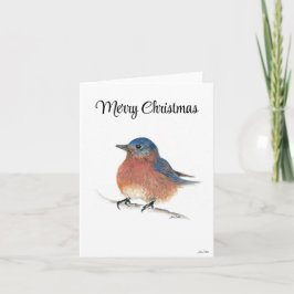 Frohe Weihnachts Blue Bird Weihnachtskarte Karte