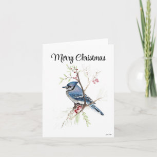 Frohe Weihnachts Blue Jay Holiday Card Karte