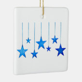 Frohe Weihnachts Blue Star Dekoration mit Text (Rechts)