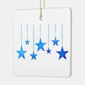 Frohe Weihnachts Blue Star Dekoration mit Text (Links)