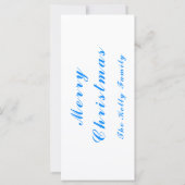 Frohe Weihnachts Blue Star Dekoration mit Text (Rückseite)