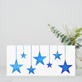 Frohe Weihnachts Blue Star Dekoration mit Text