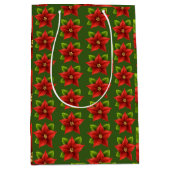 Frohe Weihnachts-Blume Mittlere Geschenktüte (Vorderseite)
