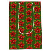 Frohe Weihnachts-Blume Mittlere Geschenktüte (Rückseite)