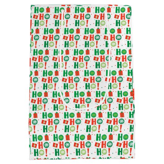 Frohe Weihnachts-Blume Mittlere Geschenktüte (Rückseite)