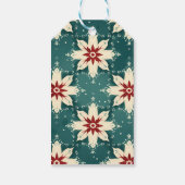 Frohe Weihnachts-Blume Wasserfarbengeschenke Geschenkanhänger (Rückseite)