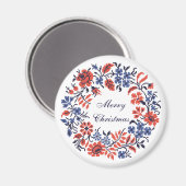 Frohe Weihnachts-Blume-Zyklus Magnet (Vorderseite/Rückseite)