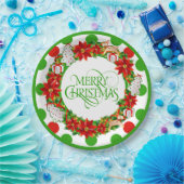 Frohe Weihnachts Blumenzauber Papierplatte Pappteller (Party)