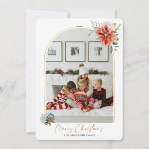 Frohe Weihnachts-Boho Foto Arch Holiday Card Einladung