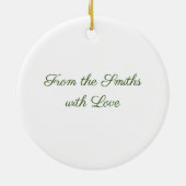 Frohe Weihnachts Boho Gitarre und Blume Ornament (Hinten)