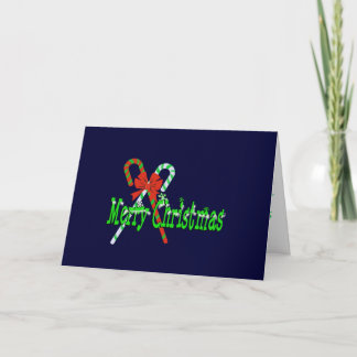 Frohe Weihnachts-Bonbons mit Red Bow Feiertagskarte
