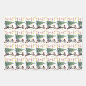 Frohe Weihnachts-Bonbons Umhüllungspapierblätter Geschenkpapier Set (Vorderseite 3)