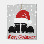 Frohe Weihnachts-Boot & Hat Keramikornament (Links)