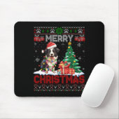 Frohe Weihnachts-Border Collie Dog liebt Ugly Xmas Mousepad (Mit Mouse)