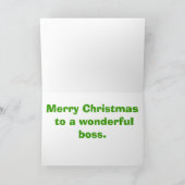 Frohe Weihnachts-Boss-Karte Feiertagskarte (Innenseite)