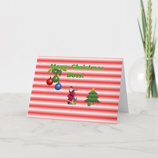 Frohe Weihnachts-Boss-Karte Feiertagskarte (Vorderseite)