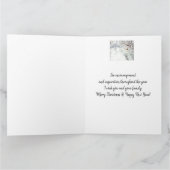 Frohe Weihnachts Boss Watercolor Chickadee Bird Karte (Innenseite)