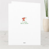 Frohe Weihnachts Boss Watercolor Chickadee Bird Karte (Rückseite)