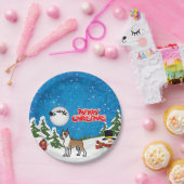 Frohe Weihnachts-Boxer mit einem Schneemann und We Pappteller (Party)