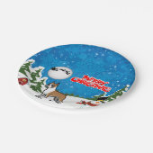 Frohe Weihnachts-Boxer mit einem Schneemann und We Pappteller (Schrägansicht)