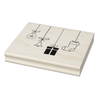 Frohe Weihnachts-Briefmarke Gummistempel