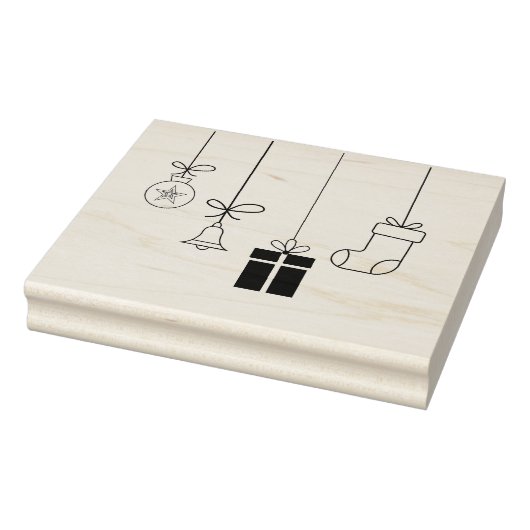 Frohe Weihnachts-Briefmarke Gummistempel (Stempel)