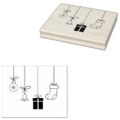 Frohe Weihnachts-Briefmarke Gummistempel (Stempel)