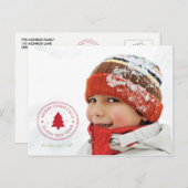 Frohe Weihnachts-Briefmarke Urlaub Foto Postkarte (Vorne/Hinten)