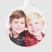 Frohe Weihnachts Brüder Foto Red Green Ornament (Vorderseite)