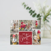Frohe Weihnachts Budget Red Holiday Cards (Stehend Vorderseite)