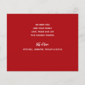 Frohe Weihnachts Budget Red Holiday Cards (Rückseite)