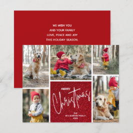 Frohe Weihnachts Budget Red Holiday Cards