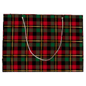 Frohe Weihnachts Buffalo Kariert Große Geschenktüte (Rückseite)